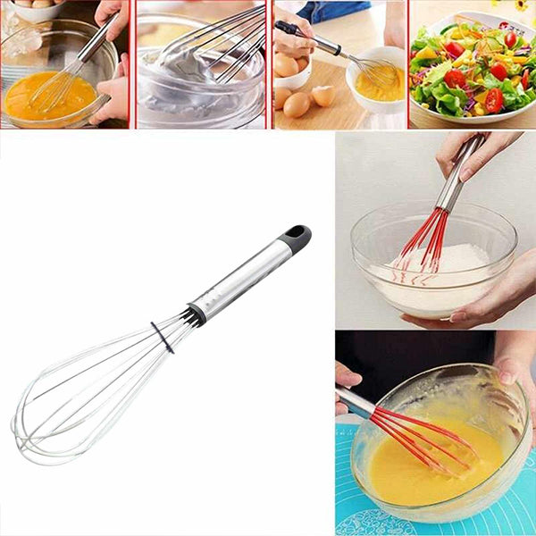 Hand wire whisk for mixing and whisking, multipurpose design.