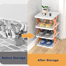 Lightweight foldable shoe rack with 6 layers