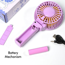 Compact personal fan with cooling blades