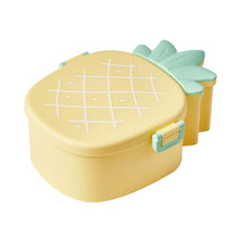 Kids Lunch Box Cute Pineapple Shaped Bento Box with Fork Spoon Snack Container Microwave Portable Office Lunch Box (1 Pc / With Spoon & Fork)