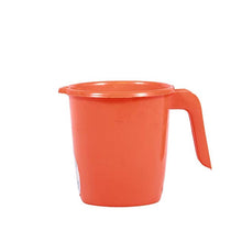 Durable plastic mug for bathroom.