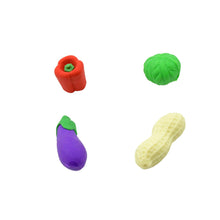 Mini Cute Vegetable & Fruit Erasers (4 Pc): Pencil Rubbers for Kids