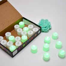 Green LED tealights in pack of 24