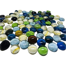 Glass Gem Stone, Flat Round Marbles Pebbles for Vase Fillers, Attractive pebbles for Aquarium Fish Tank.