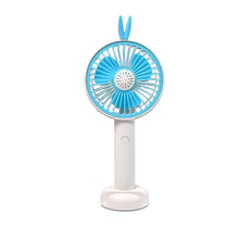 Mini Portable Hand Fan USB Rechargeable Fan With Led Light Fan for Indoor and Outdoor Use by Women and Men Table Standing Stand Included (Battery Not Include)