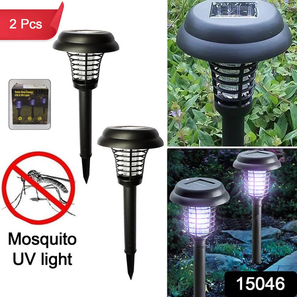 Garden Lighting UV LED Solar Powered LED Mosquito Trap / Bug Zapper  (2 Pc)